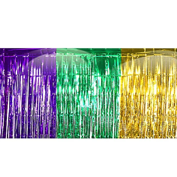 Mardi Gras Metallic Fringe Decoration 1 Mardi Gras Metallic Fringe Decoration