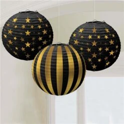 Glitz & Glam 9.5" Round Lanterns