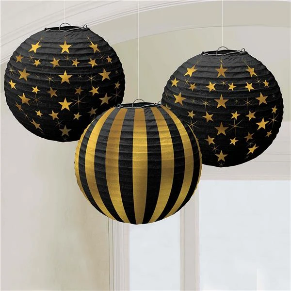 Glitz & Glam 9.5" Round Lanterns 1 Glitz & Glam 9.5" Round Lanterns