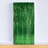 Green Metallic Fringed Door Curtain