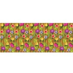 Luau Tropical Flowers Room Roll