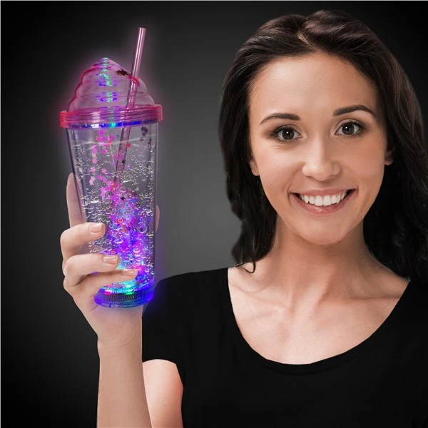LED Pink Ice Cream Soda 13 Oz Tumbler 1 LED Pink Ice Cream Soda 13 Oz Tumbler