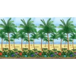 Palm Tree Tropical Island Scene Setter