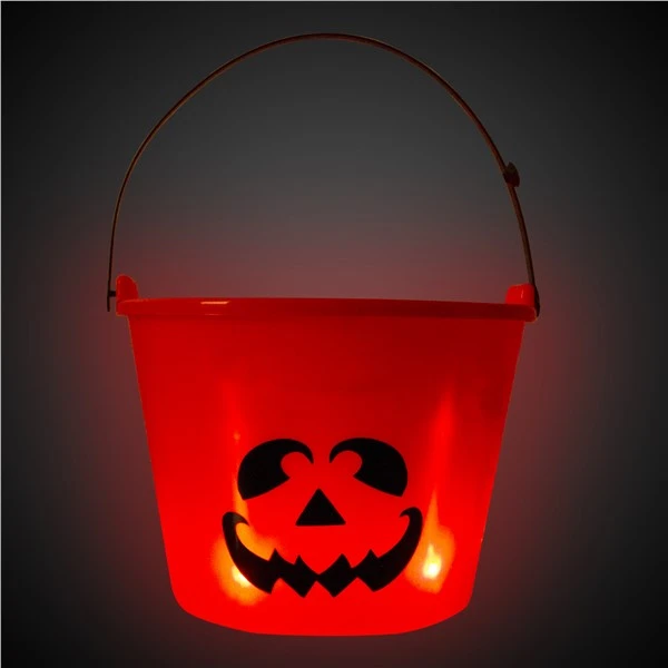 LED Jack-O-Lantern Trick Or Treat Bucket 1 LED Jack-O-Lantern Trick Or Treat Bucket