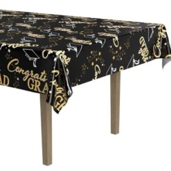 Congrats Grad Metallic Table Cover