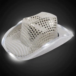 LED White Sequin Cowboy Hat -Led Shop 283c209f 0e91 4aa5 82c8 654cff5f2589hat540ea led white sequin cowboy hat light on gif 2022