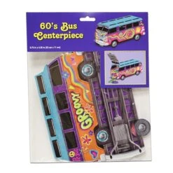 60's Hippie Bus 9 3/4" Centerpiece -Led Shop 2d22a620 2980 4d99 a42f 2c3a9c767963dec57326ea 60s hippie centerpiece pckg 01