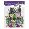 Mardi Gras Metallic Masks Cutouts