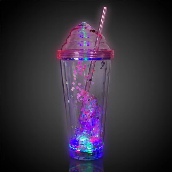 LED Pink Ice Cream Soda 13 Oz Tumbler 3 LED Pink Ice Cream Soda 13 Oz Tumbler - Image 3
