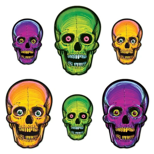 Halloween Glow Skull Cutouts 1 Halloween Glow Skull Cutouts