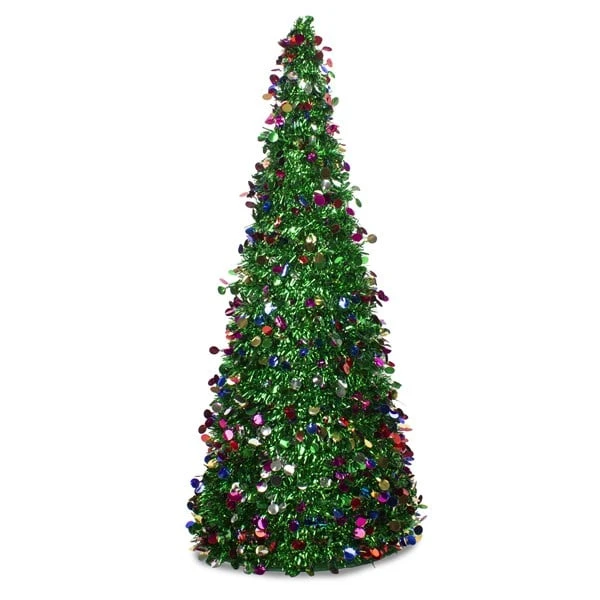 Christmas Tinsel Tree 24" Centerpiece 1 Christmas Tinsel Tree 24" Centerpiece