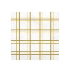 Gold Motif Beverage Napkins