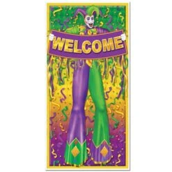Mardi Gras Jester Door Cover