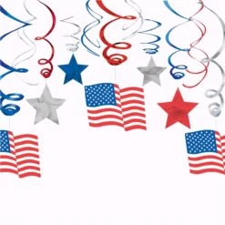 Patriotic Swirls Hanging Decorations