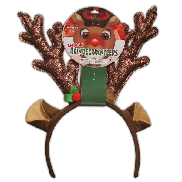 LED Reindeer Antlers Headband 2 LED Reindeer Antlers Headband - Image 2