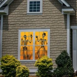 Skeleton Window Selfie Backdrop -Led Shop 6514a636 741d 4611 b35e c93e2444a03cdec210756un selfie skeletons silhouettes house