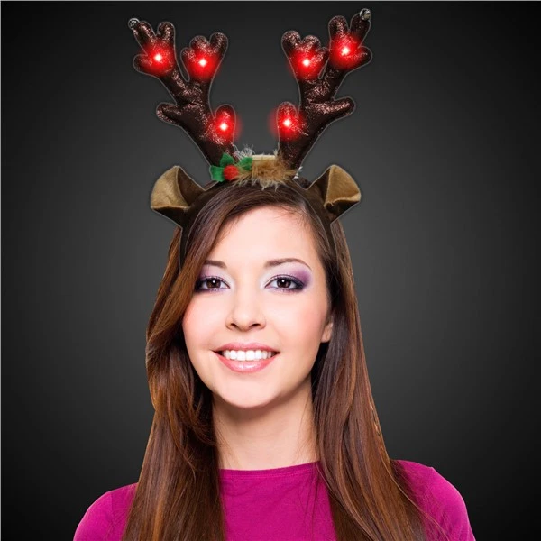 LED Reindeer Antlers Headband 4 LED Reindeer Antlers Headband - Image 4