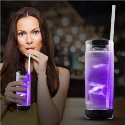 Purple 9" Glow Motion Straws