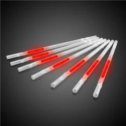 Red 9" Glow Motion Straws