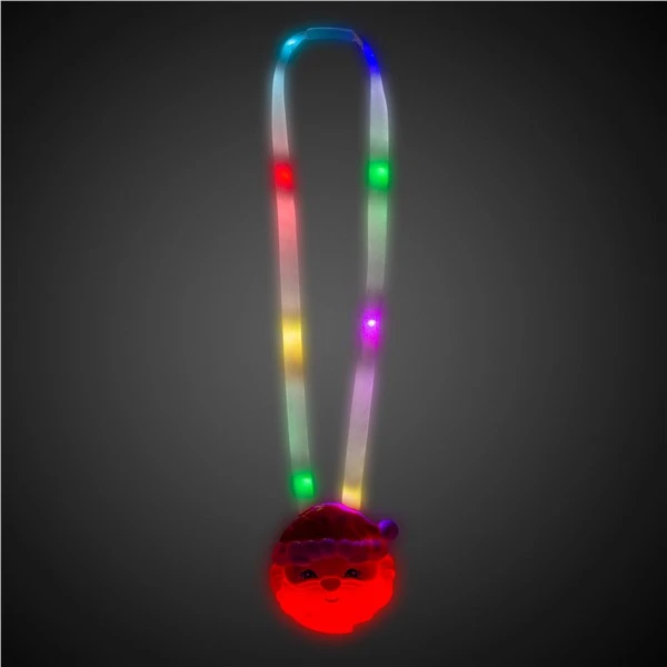 LED Santa Lanyard Necklace 3 LED Santa Lanyard Necklace - Image 3