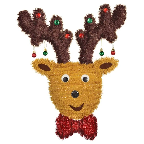 Reindeer Tinsel Door Decoration 2 Reindeer Tinsel Door Decoration - Image 2
