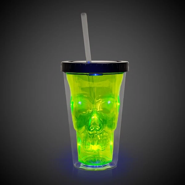 LED Neon Green Skull Cup 4 LED Neon Green Skull Cup - Image 4