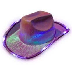 LED Purple Iridescent Cowboy Hat -Led Shop a1876777 85a9 4cc3 a22c 62ad3aa0c775hat557ea led iridescent cowboy hat light on white bg 2022
