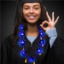 LED Blue Graduation Caps Necklace -Led Shop aea48a11 a57c 490d 8f5a a099373f196brhl484ea led graduation cap necklace girl 2019