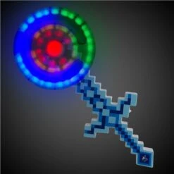 Blue LED Pixel Windmill Sword -Led Shop b35cd0a1 4c95 4e47 8f36 2735d2236f96wea105ea blue pixel windwill wand light on 2022