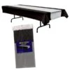 Black & Silver Plastic Table Cover