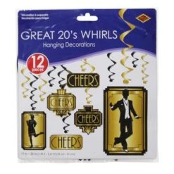 Roaring 20's Hanging Whirl Decorations 5 Roaring 20's Hanging Whirl Decorations -Led Shop baec9efb 2c97 4a7c aa27 0141354e2318dec59909un great 20s whirls 17inx32in package 2017