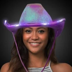 LED Purple Iridescent Cowboy Hat -Led Shop bd6cb83e b276 473c 915d baf75a34d9f0hat557ea led iridescent cowboy hat model 2022