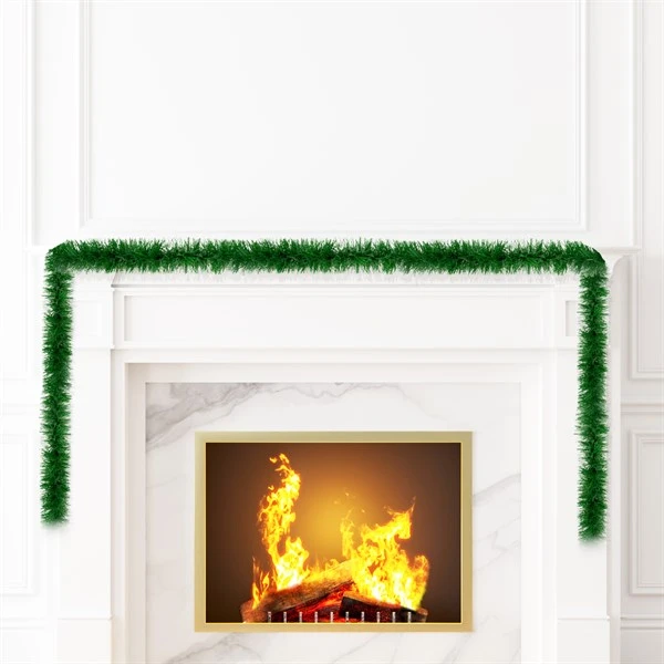 Green Artificial Pine 18' Garland 2 Green Artificial Pine 18' Garland - Image 2