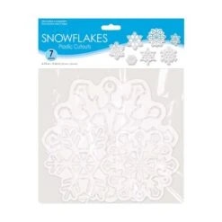 Die-Cut Plastic Snowflakes -Led Shop c95b2c5c 5340 44bf 9522 9a535c4c6973DEC20138UN Snowflakes20Clear Cutouts Pckg