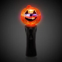 LED Pumpkin Spinner Wand -Led Shop ca715d98 d477 409c 8c8e 1294e9bf0a58lit172ea pumpkin light up spinner wand on blackbackg 2023