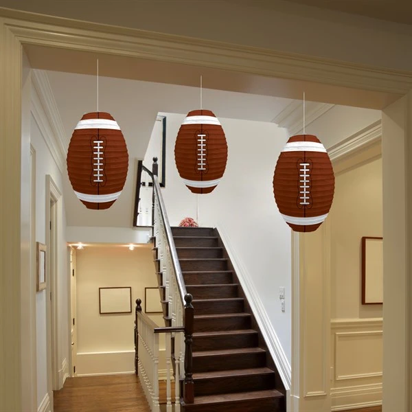 Football Paper 12" Lanterns 2 Football Paper 12" Lanterns - Image 2