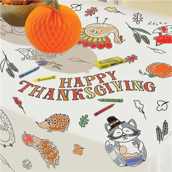 Thanksgiving Color-In Table Cover 2 Thanksgiving Color-In Table Cover - Image 2