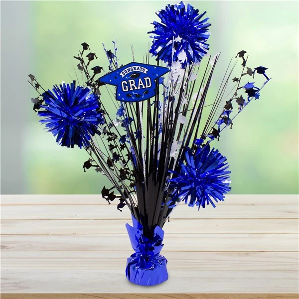 Blue Congrats Grad 18" Centerpiece 2 Blue Congrats Grad 18" Centerpiece - Image 2