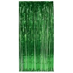 Green Metallic Fringed Door Curtain -Led Shop d40a0870 c78d 43cd a2d2 1cd74c49a447dec035ea green metallic fringed door curtain 01