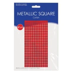 Red Metallic Squares Curtain -Led Shop d673149a e7c0 4a2f 9177 9759ff064775dec53946rea red metallic square curtain pckg
