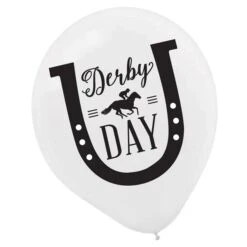Derby Day 12" Latex Balloons -Led Shop da61124e deab 44c0 bf4b b575d6529cd9bal1122050un kentucky derby balloons white