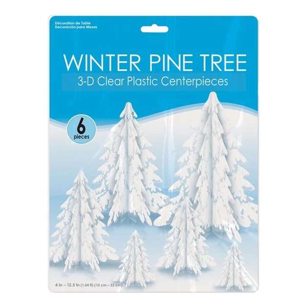 3D Clear Winter Pine Trees Centerpiece 2 3D Clear Winter Pine Trees Centerpiece - Image 2