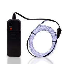 White EL Wire 3 Yards 6 White EL Wire 3 Yards -Led Shop eb83f9a7 0cf3 40bc 83de 010186db0e6elit1005ea el wire white 3 yard light on white bg 2021