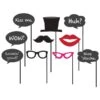 Black Tie Chalkboard Photo Booth Prop Kit