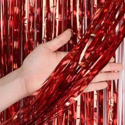 Red Metallic Fringe Door Curtain -Led Shop f51f4053 cfbc 4d8f 9106 bc1015625965dec032ea red metallic fringed door curtain hand