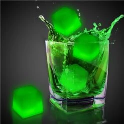 Green Glowing Ice Cubes -Led Shop f692a9ec 258e 4f24 841b ceb8fb194f75gsw430un green glow ice cubes 24pc glass 2022