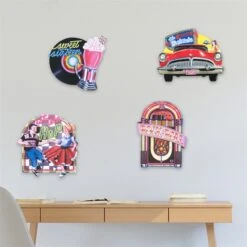 50's Rock 'n Roll Cutouts 11 50's Rock 'n Roll Cutouts -Led Shop fdb30b3d 5fbc 4c38 a561 f17c76c0018edec55751un 50s rock n roll cutouts wall 01